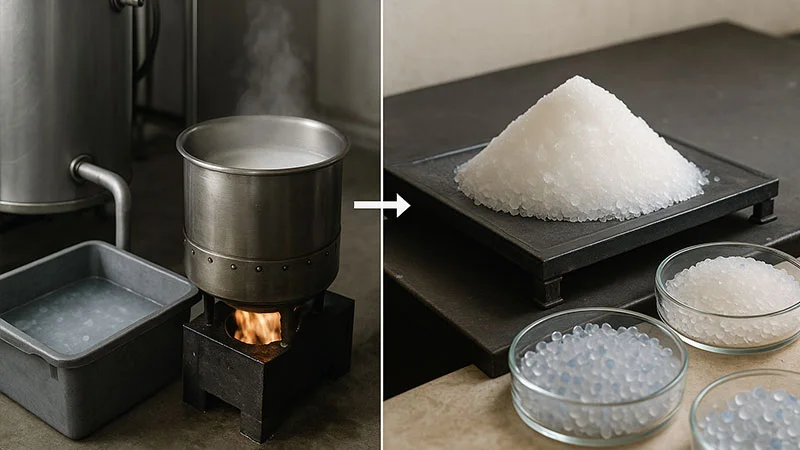 مواد اولیه در تولید سیلیکاژل